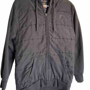 Amplify Women’s Size Large Jacket Coat Zip Up Quilted Hoodie Black 3668